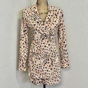 Camila Coelho XS Leopard Blazer Mini Dress